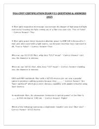 FOA CFOT CERTIFICATION EXAM V11 QUESTIONS & ANSWERS  2025
