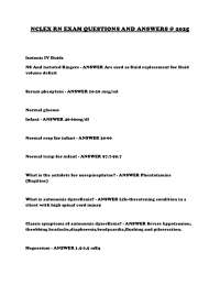 NCLEX RN EXAM QUESTIONS AND ANSWERS @ 2025