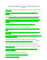 ATI Capstone Maternal Newborn Assessment questions with answers