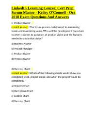 LinkedIn Learning Course: Cert Prep Scrum Master - Kelley O'Connell - Oct 2018 Exam Questi
