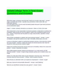 UnitekCollege Term 2 Final Exam Questions and Answers