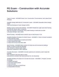 PE Exam – Construction with Accurate Solutions