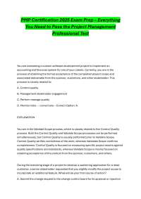 PMP Certification Exam Prep: Project Management Questions and Answers