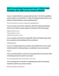 2025 Concept-Based Assessment Level 3 Online Exam  Questions with 100% Correct Answers GRA