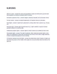 ILW1501 QUESTIONS AND ANSWERS 2025
