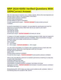 NRP 2024>50/50 Verified Questions With 100%Correct Answer.