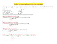 Cm Cmr Net Operating Income Break Even Exam Quiz.