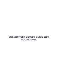 CGS1060 TEST 1 STUDY GUIDE 100% SOLVED 2025.