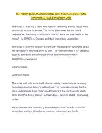 NUTRITION HESI EXAM QUESTIONS WITH COMPLETE SOLUTIONS  GUARANTEED PASS BRAND NEW 2025