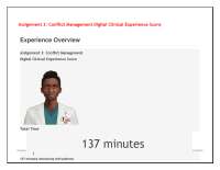 Assignment - Conflict Management Digital Clinical Experience Score Latest Update.