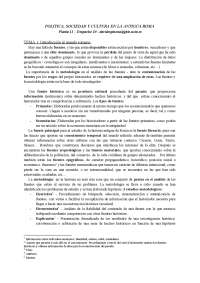Apuntes de POLÍTICA, SOCIEDAD Y CULTURA EN LA ANTIGUA ROMA