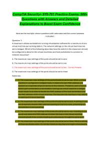 CompTIA Security+ SY0-701 Practice Exams: 500+  Questions with Answers and Rationale