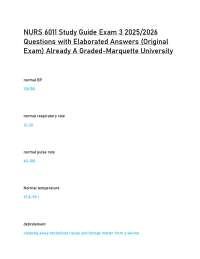 NURS 6011 Study Guide Exam 3 2025/2026 Questions with Elaborated Answers (Original Exam)