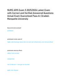 NURS 6015 Exam5 2025/2026 Latest Exam with Correct Verified Answered Questions Actual Exam