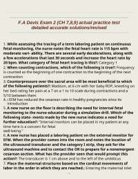 F.A Davis Exam 2 (CH 7,8,9) actual practice test detailed accurate solutions/revised