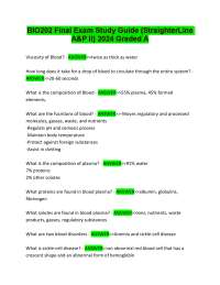 BIO202 Final Exam Study Guide Exam Questions With Well Detailed Answers