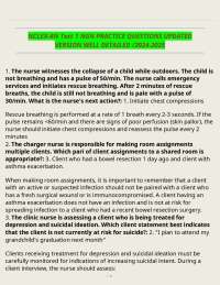 NCLEX-RN Test 1 NGN PRACTICE QUESTIONS UPDATED VERSION WELL DETAILED /2024-2025