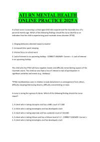 ATI RN MENTAL HEALTH  ONLINE PRACTICE 2025 A  A school nurse is assessing a school aged ch