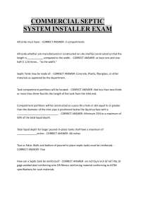 COMMERCIAL SEPTIC  SYSTEM INSTALLER EXAM