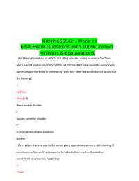 NRNP 6665-01, Week 11 Final Exam Questions with 100% Correct Answers & Explanations