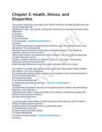 Chapter 3: Health, Illness, and Disparities