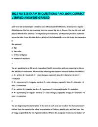 2025 NU 518 EXAM III QUESTIONS AND 100% CORRECT  VERIFIED ANSWERS GRADED