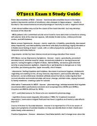 OT5012 Exam 2 Study Guide