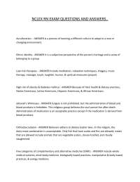 NCLEX RN EXAM QUESTIONS AND ANSWERS..