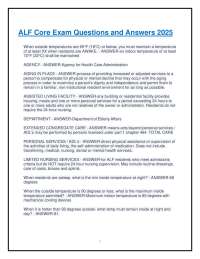 ALF Core Exam Questions and Answers