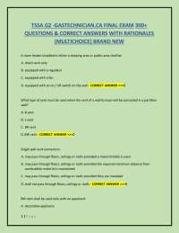 TSSA G2 -GASTECHNICIAN.CA FINAL EXAM 300+  QUESTIONS & CORRECT ANSWERS WITH RATIONALES