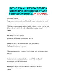 PATHO EXAM 1 REVIEW SESSION  QUESTIONS WITH CORRECT AND  VERIFIED ANSWERS. A+ GRADED.