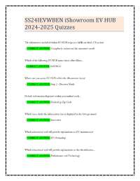 SS24IEVWBEN iShowroom EV HUB 2024-2025 Quizzes