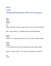 nccer exam study guide questions with correct answers