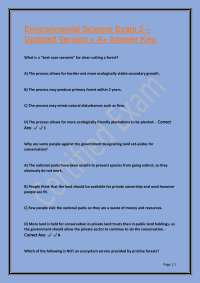 Environmental Science Exam 2 Updated Version + A+ Answer Key Key.