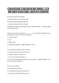 CHAPTER 7 QUIZNURS MISC - CS  HEART FAILURE -JOANN SMITH
