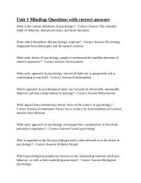 Unit 1 Mindtap Questions with correct answers