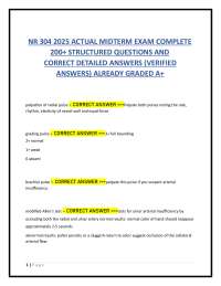 NR 304 2025 ACTUAL MIDTERM EXAM COMPLETE  200+ STRUCTURED QUESTIONS AND CORRECT ANSWERS