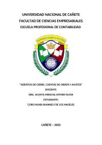 asientos de cierre, cuentas de orden y ajustes