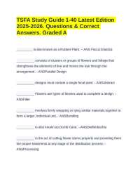 TSFA Study Guide 1-40 Latest Edition 2025-2026. Questions & Correct Answers. Graded A