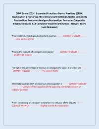 EFDA Exam 2025 | Expanded Functions Dental Auxiliary (EFDA) Examination
