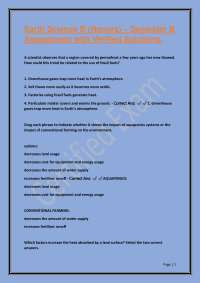 Earth Science B (Honors) Semester B Assessment with Verified Solutions Solutions.