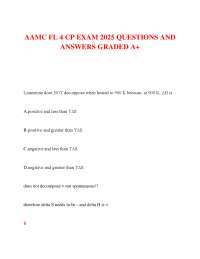 AAMC FL 4 CP EXAM 2025 QUESTIONS AND ANSWERS GRADED A+