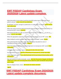 EMT FISDAP Cardiology Exam 2025/2026 Latest update:complete document