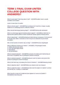 TERM 1 FINAL EXAM UNITEK COLLEGE QUESTION WITH ANSWERS!!