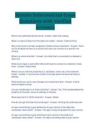 Mendix Intermediate Exam Questions with Verified Answers
