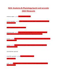 NLN- Anatomy & Physiology/quick and accurate  2025 flshacards
