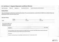 Portage Learning BIOD 171 - L1: Lab 1 Exam, lock down browser test (Answered 100%).