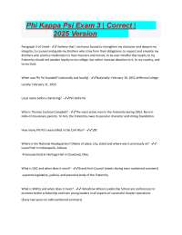 Phi Kappa Psi Exam 3 | Correct |