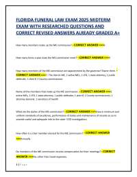 FLORIDA FUNERAL LAW EXAM 2025 MIDTERM  EXAM WITH RESEARCHED QUESTIONS AND  CORRECT ANSWERS