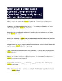 NICET Level 1 Water-Based Fire Protection Systems: Comprehensive Q&A